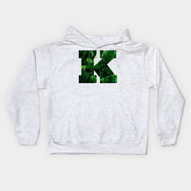 Capital letter K. Kids Hoodie by by Katerina